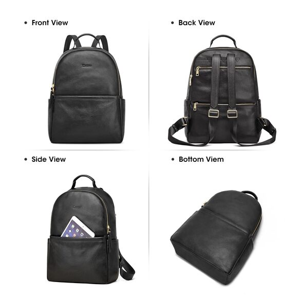 cheap soft leather backpack purse UEIRY Genuine for Women Convertible Shoulder Bag with Multiple Pockets for Travel Work SchoolLight brown : Clothing, Shoes & Jewelry Ivy in Black Soft Grain Leather is your stylish sidekick for every adventure. Women's Leather Backpack Purse Convertible